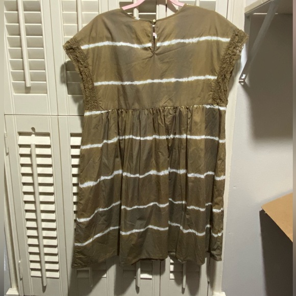 Anthropologie Corey Lynn Calter Brigid Babydoll Moss Tie Dye Mini Dress Large - Picture 5 of 5